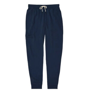Jason Scott Cargo Sweatpants S Navy 4 Zip Pockets Pima Cotton French Terry